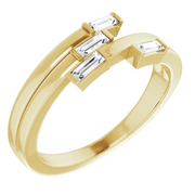 14K Yellow 1/4 CTW Diamond Geometric Ring-