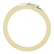 14K Yellow 1/4 CTW Diamond Geometric Ring-