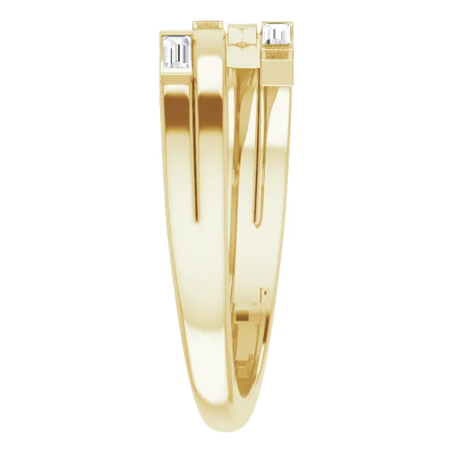 14K Yellow 1/4 CTW Diamond Geometric Ring-