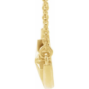 14K Yellow Crescent Moon & Star 16-18" Necklace-