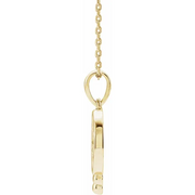 14K Yellow Beaded Disc 16-18" Necklace-