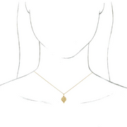 14K Yellow Beaded Disc 16-18" Necklace-