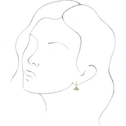 14K Yellow 3/4 CTW Diamond Lever Back Fan Earrings-