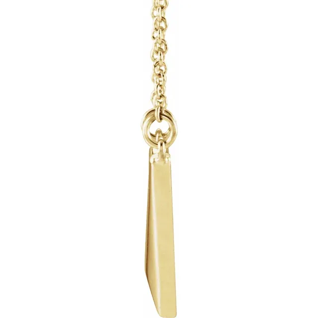 14K Yellow "V" 16-18" Necklace-