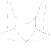 14K Yellow "V" 16-18" Necklace-