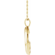 14K Yellow Crescent Moon 16-18" Necklace-