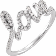 14K White 1/4 CTW Diamond Love Ring-