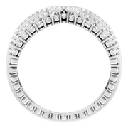 14K White 1/2 CTW Diamond Negative Space Ring-7.00 (approximate standard size)-