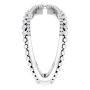 14K White 1/2 CTW Diamond Negative Space Ring-7.00 (approximate standard size)-