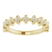 14K Yellow 1/6 CTW Diamond Stackable Clover Ring-