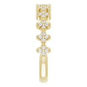 14K Yellow 1/6 CTW Diamond Stackable Clover Ring-