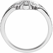 14K White 1/5 CTW Diamond Contour Band-