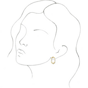 14K Yellow 1/3 CTW Diamond Geometric Earrings-