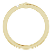 14K Yellow Youth Diamond Sideways Cross Ring-