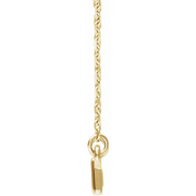 14K Yellow Rectangle Bar 16-18" Necklace-