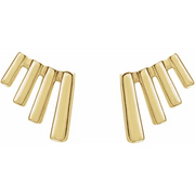 14K Yellow Fan Ear Climbers-