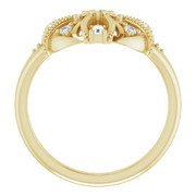 14K Yellow 1/4 CTW Diamond Vintage-Inspired Ring-