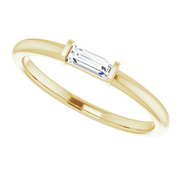 14K Yellow 1/8 CTW Diamond Stackable Ring-