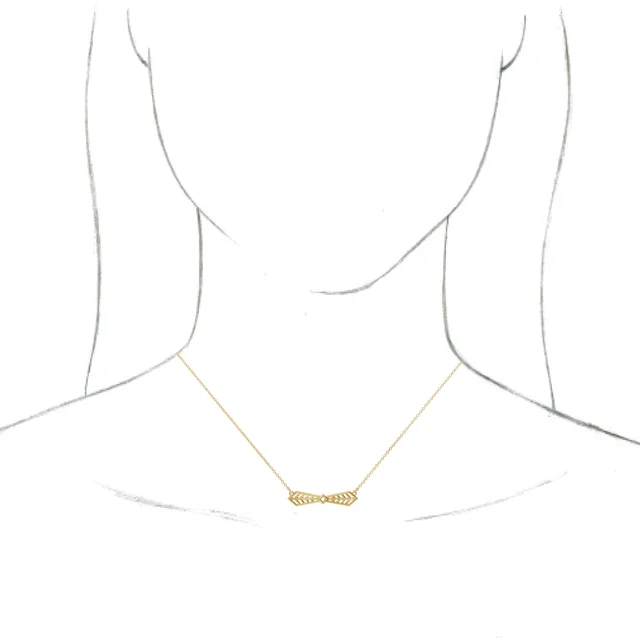 14K Yellow Vintage-Inspired Bar 16" Necklace-