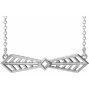 14K Yellow Vintage-Inspired Bar 16" Necklace-