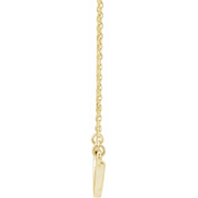 14K Yellow Freeform Bar 16-18" Necklace-