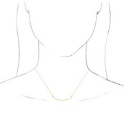 14K Yellow Freeform Bar 16-18" Necklace-