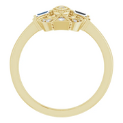 14K Yellow 1/6 CTW Diamond Vintage-Inspired Ring-
