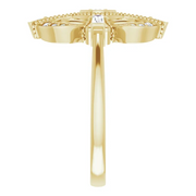 14K Yellow 1/6 CTW Diamond Vintage-Inspired Ring-