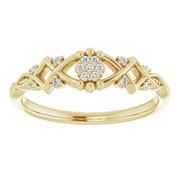 14K Yellow .06 CTW Diamond Vintage-Inspired Ring-