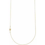 14K Yellow Lightning Bolt 16" Necklace-