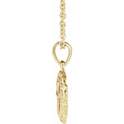 14K Yellow Youth Heart with 16-18" Necklace-