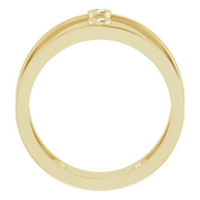 14K Yellow .06 CTW Diamond Two-Stone Negative Space Ring-7.00 (approximate standard size)-