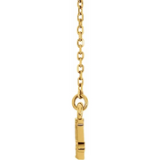 14K Yellow Beaded Bar 16-18" Necklace-