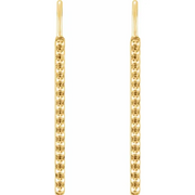 14K Yellow Beaded Earrings-
