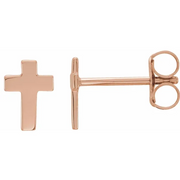 14K Rose 7x5 mm Earrings-