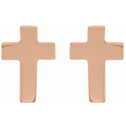 14K Rose 7x5 mm Earrings-