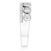 14K White 1 CTW Lab-Grown Diamond Ring-