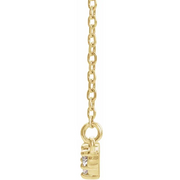 14K Yellow 1/3 CTW Diamond Scattered Bar 16" Necklace-