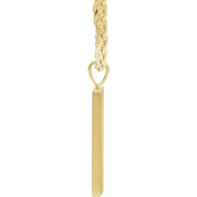 14K Yellow 1/5 CTW Black Diamond Geometric 24" Necklace-