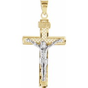 14K Yellow & White 31x19.75 mm Pendant-