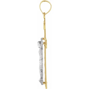 14K Yellow & White 31x19.75 mm Pendant-