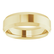 14K Yellow 6 mm Beveled-Edge Comfort-Fit Band Size 9.5-