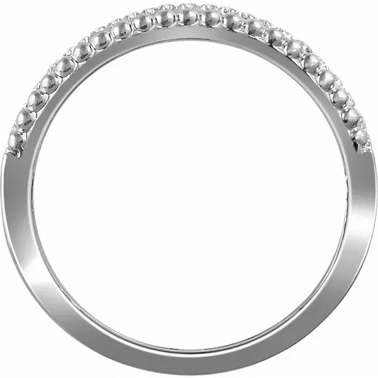 14K White 1/5 CTW Diamond Negative Space Ring