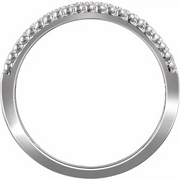 14K White 1/5 CTW Diamond Negative Space Ring-7.00 (approximate standard size)-