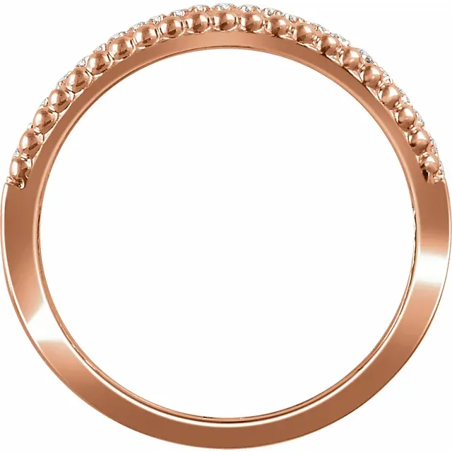 14K White 1/5 CTW Diamond Negative Space Ring-7.00 (approximate standard size)-