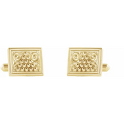 18K Yellow 13.5x17 mm Cuff Links-