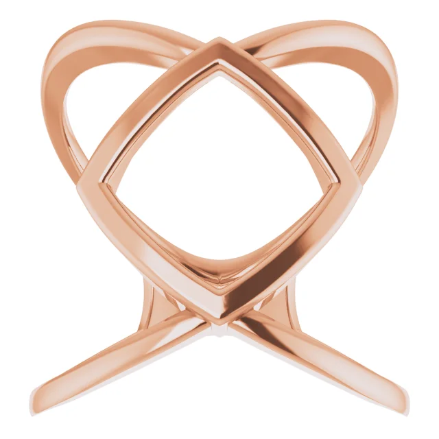 14K Rose Freeform Ring-