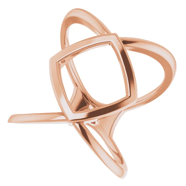 14K Rose Freeform Ring-