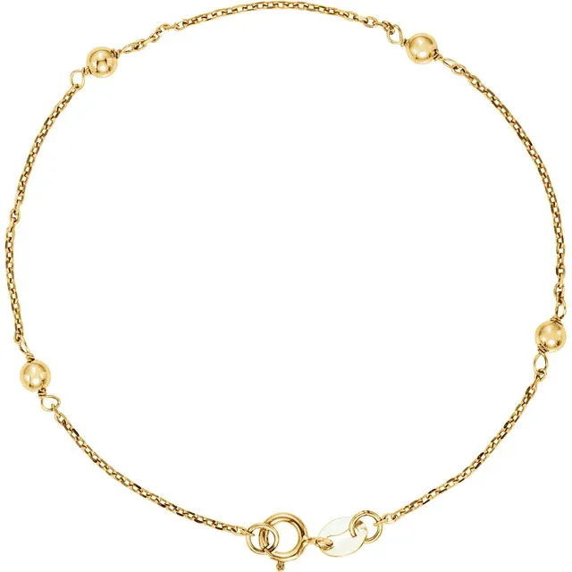 14K Yellow Youth Station 6" Bracelet-