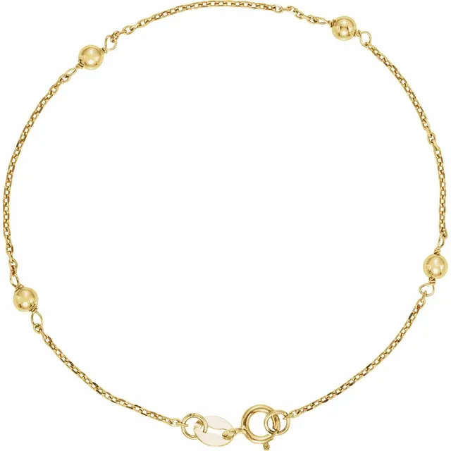 14K Yellow Youth Station 6" Bracelet-